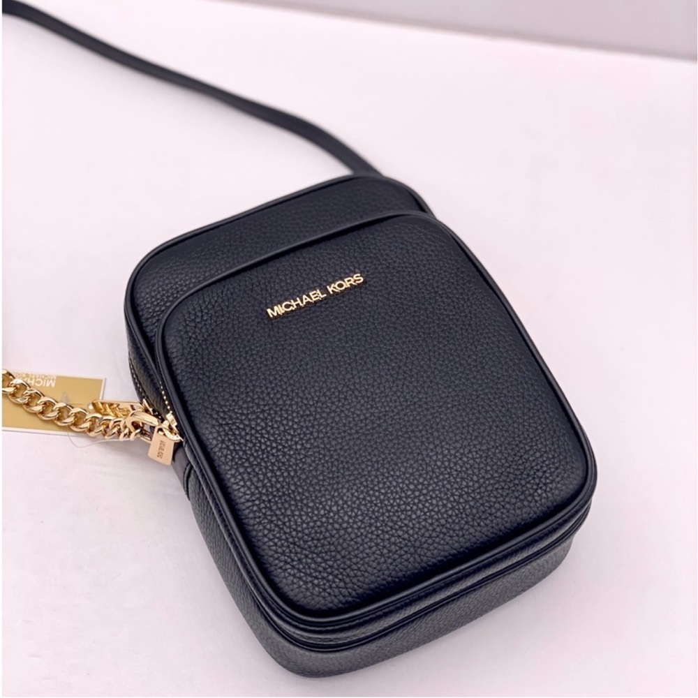 Michael Kors Jet Set Travel Medium Crossbody Bag Black - Picture 7 of 13